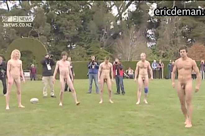 Rugby Team Performs Naked Haka Routine Image