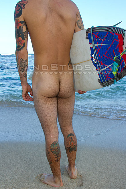 Hairy Punk Surfer Jerks Off Image