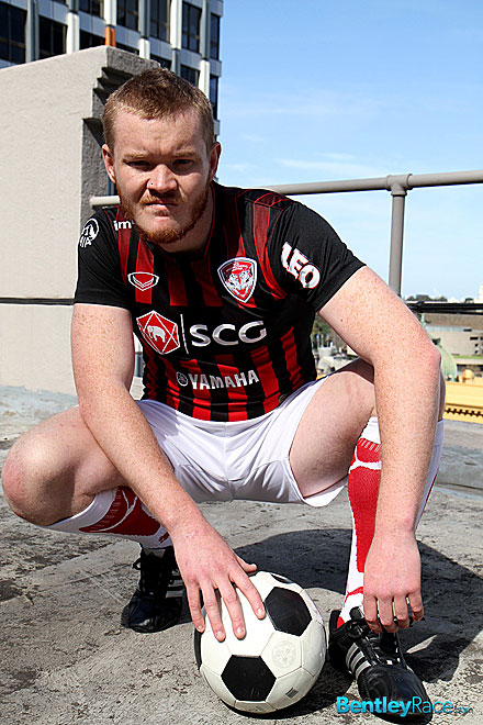 Aussie Red-Head, Beau, naked on the rooftop Image