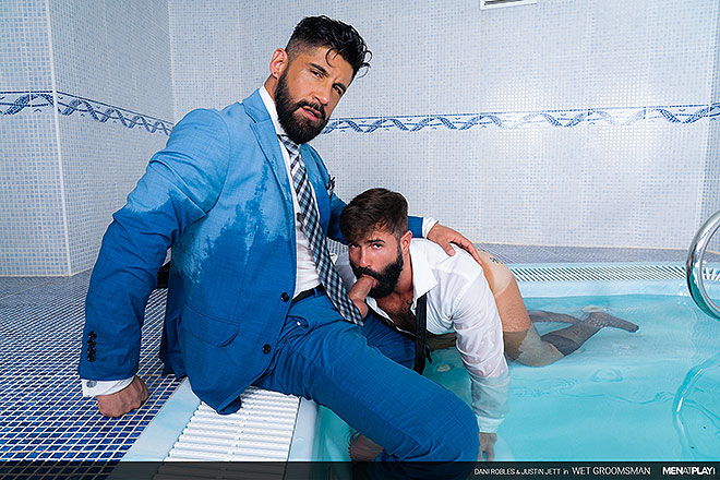 Wet Groomsman Image